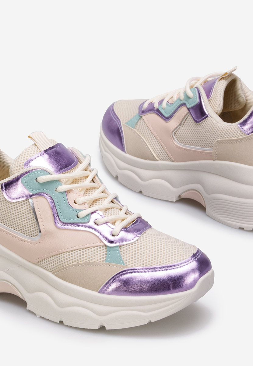 Sneakers γυναικεια μπεζ Elesia