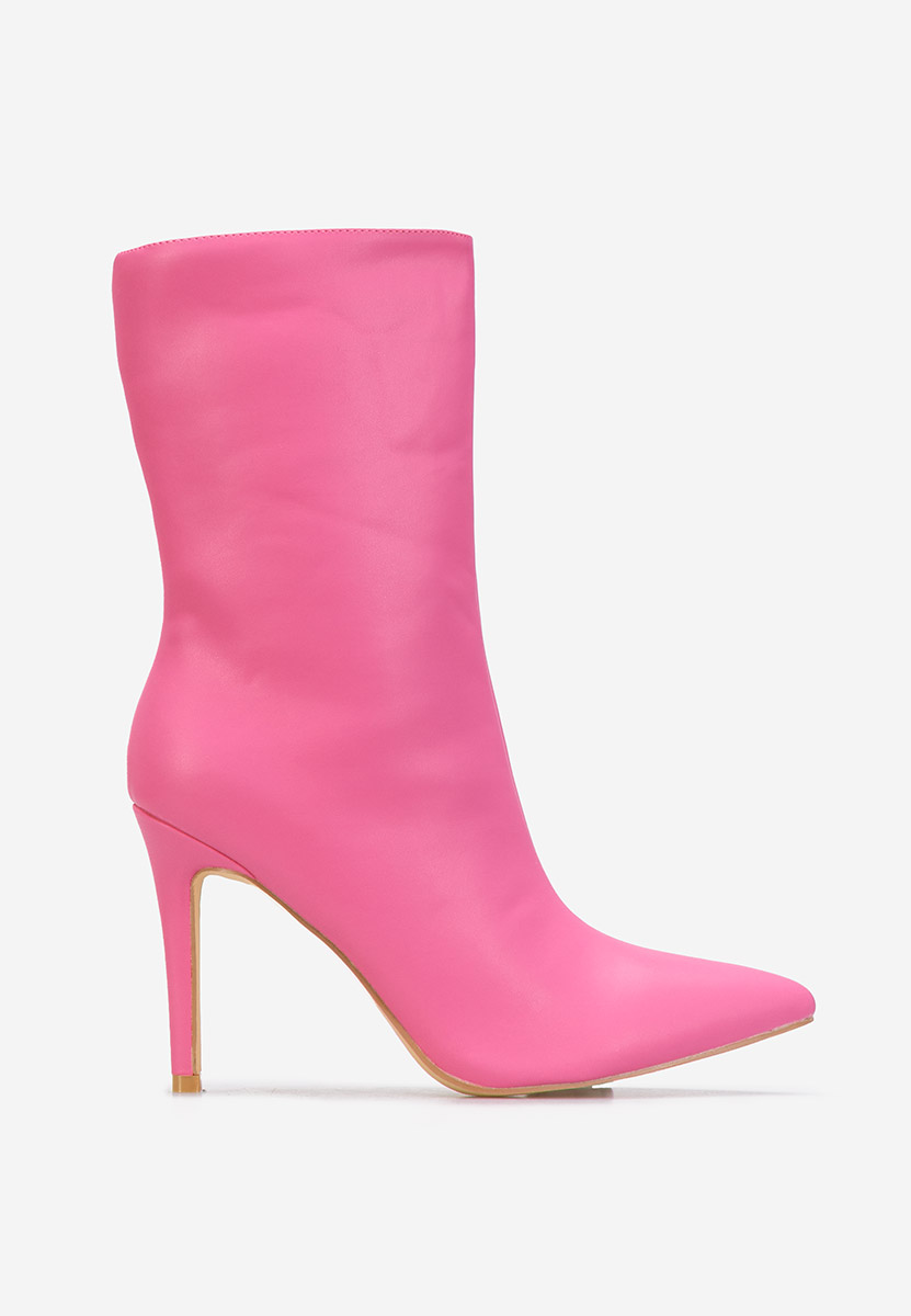 Μποτάκια με λεπτο τακουνι Ribera Φουξ