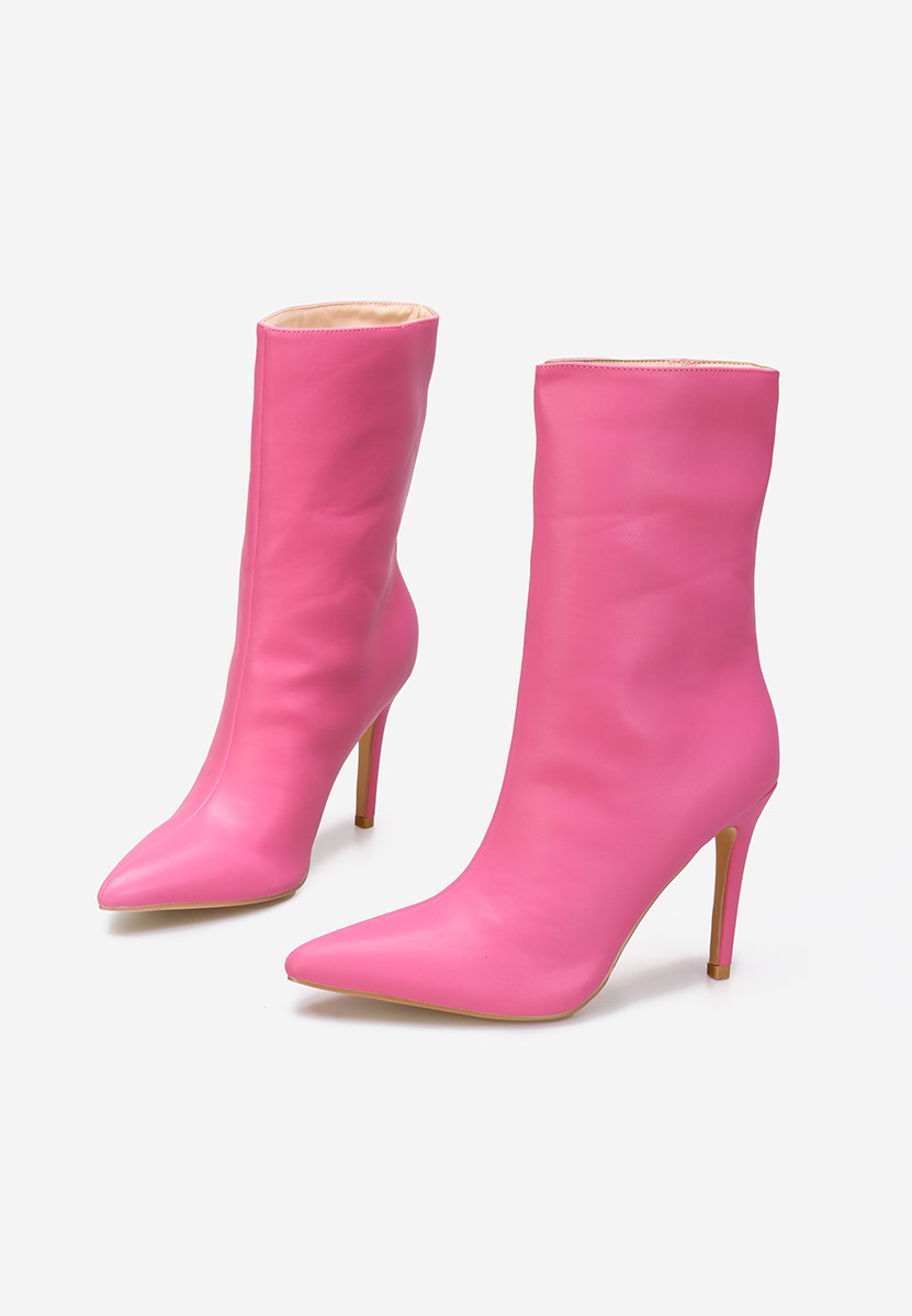 Μποτάκια με λεπτο τακουνι Ribera Φουξ