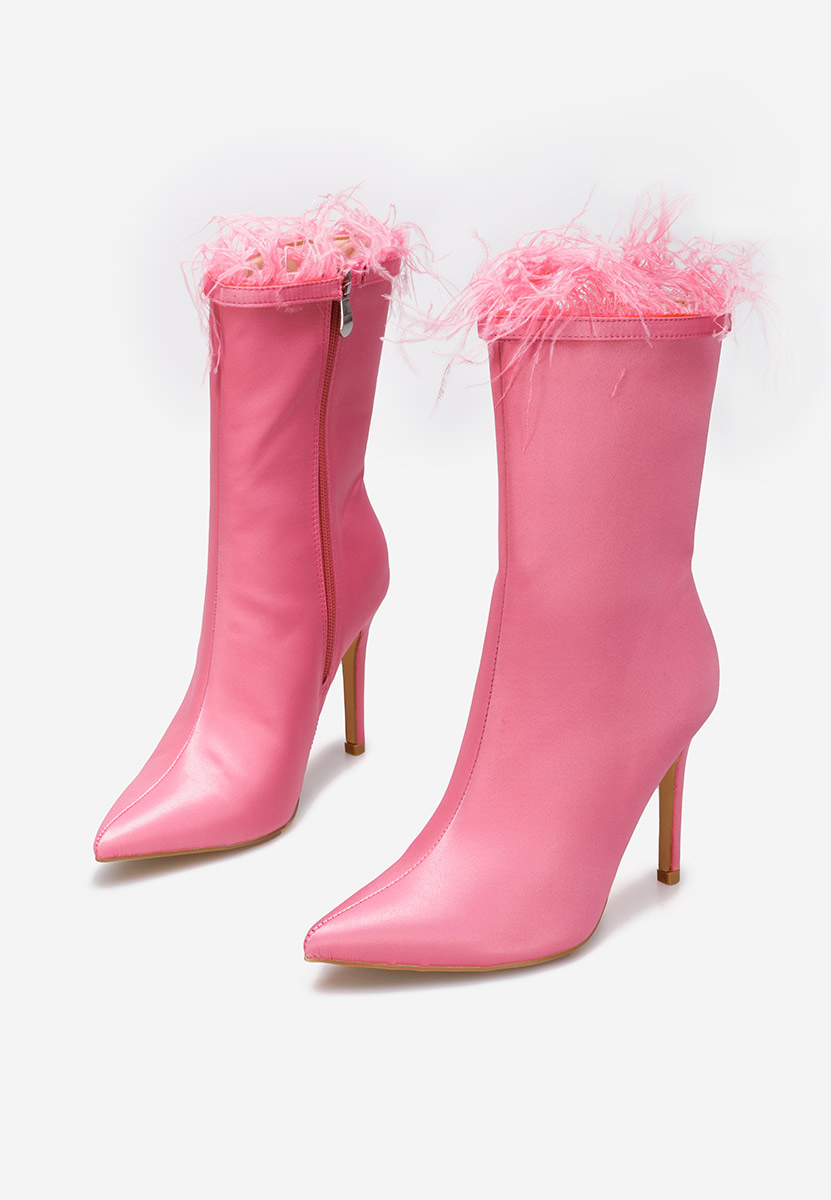 Μποτάκια με λεπτο τακουνι Aliseda ροζ