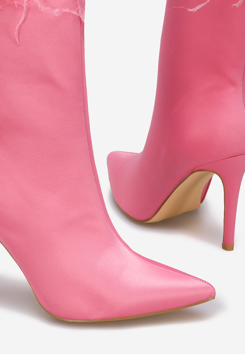 Μποτάκια με λεπτο τακουνι Aliseda ροζ
