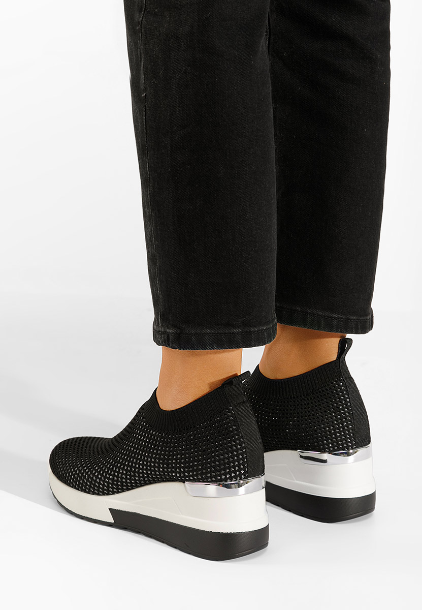 Sneakers με πλατφόρμα μαύρα Zamora