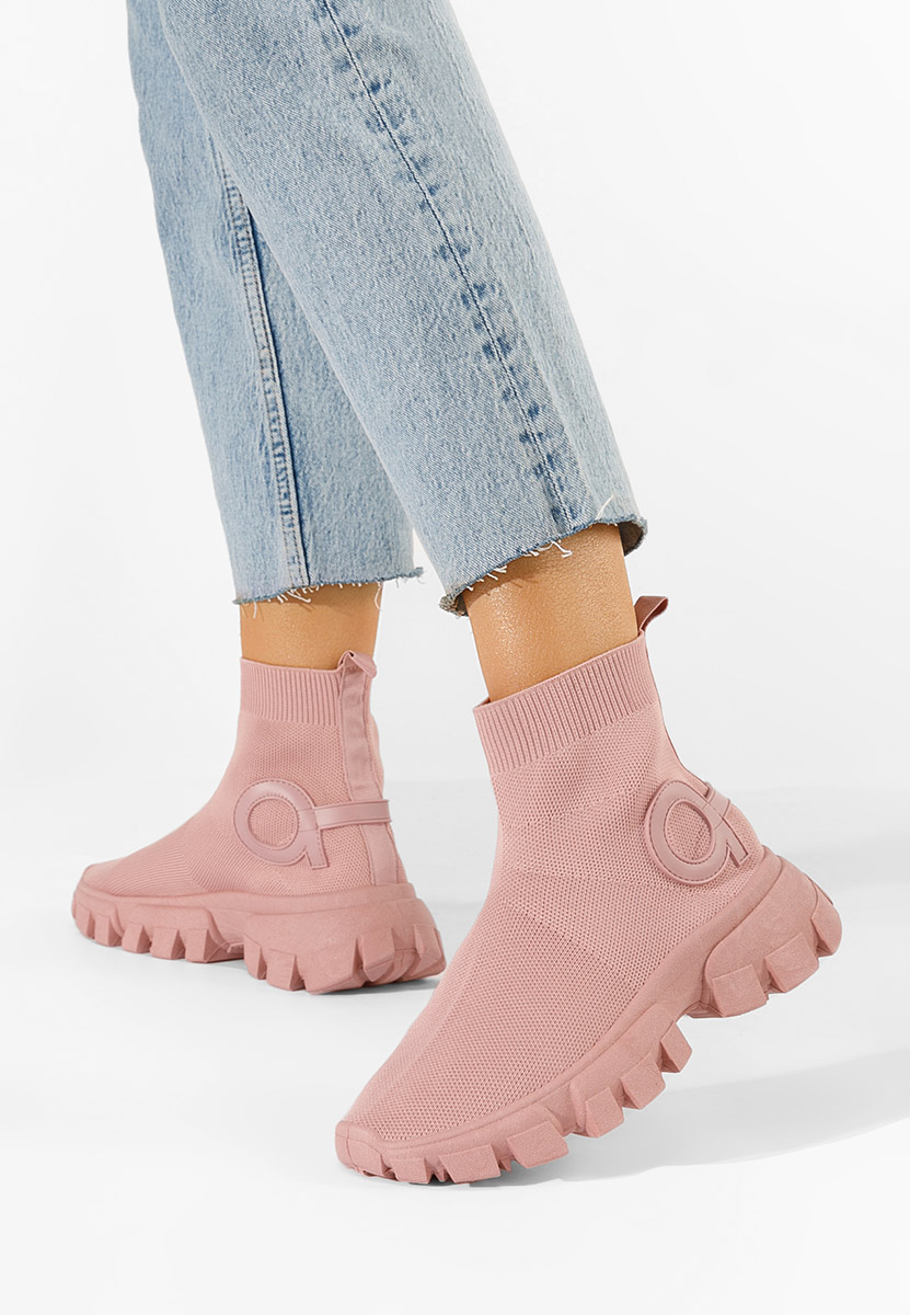 Sneakers με κάλτσα ροζ Merliah