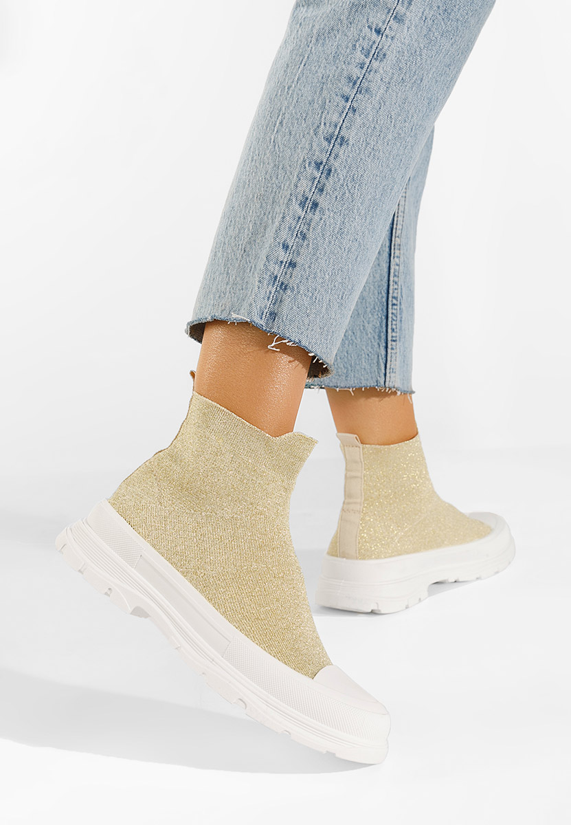 Sneakers αστραγαλου γυναικεια Zynnia χρυσο