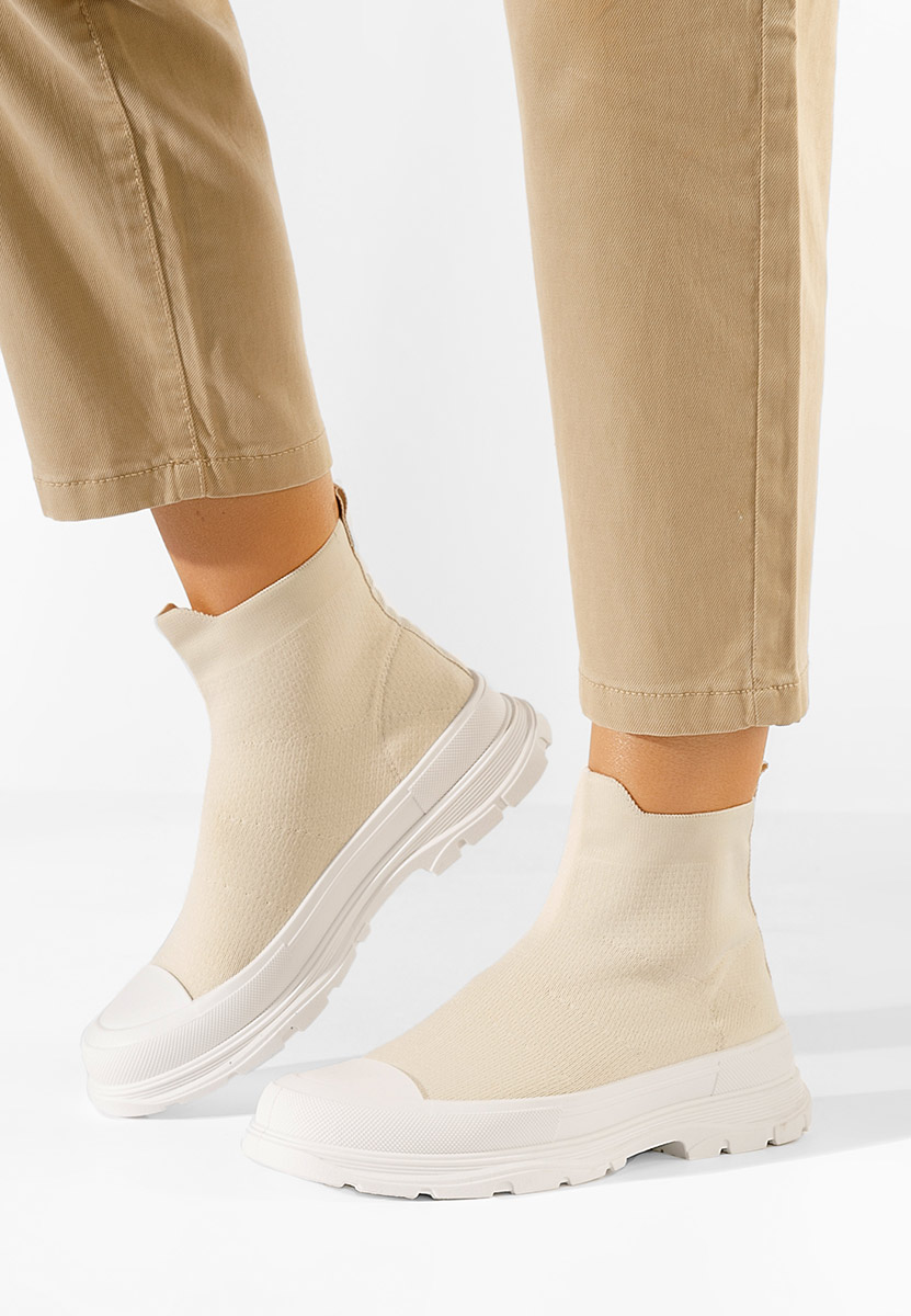 Sneakers αστραγαλου γυναικεια Zynnia μπεζ