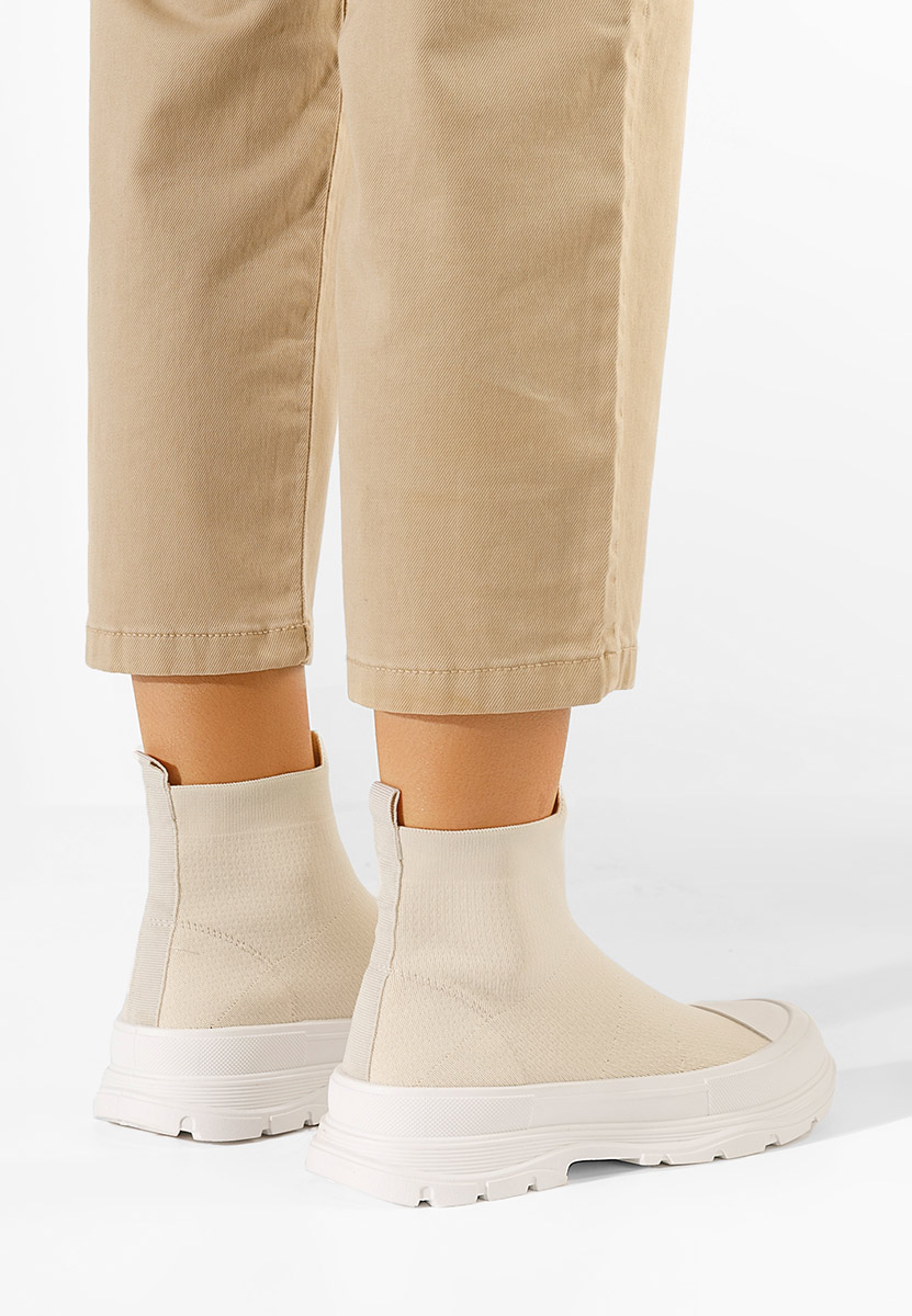 Sneakers αστραγαλου γυναικεια Zynnia μπεζ