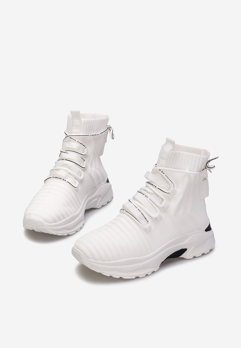 Sneakers με κάλτσα λευκά Karrie