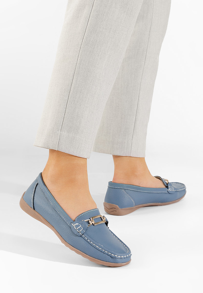 Μοκασίνια γυναικεια δερματινα Celetina Τζιν