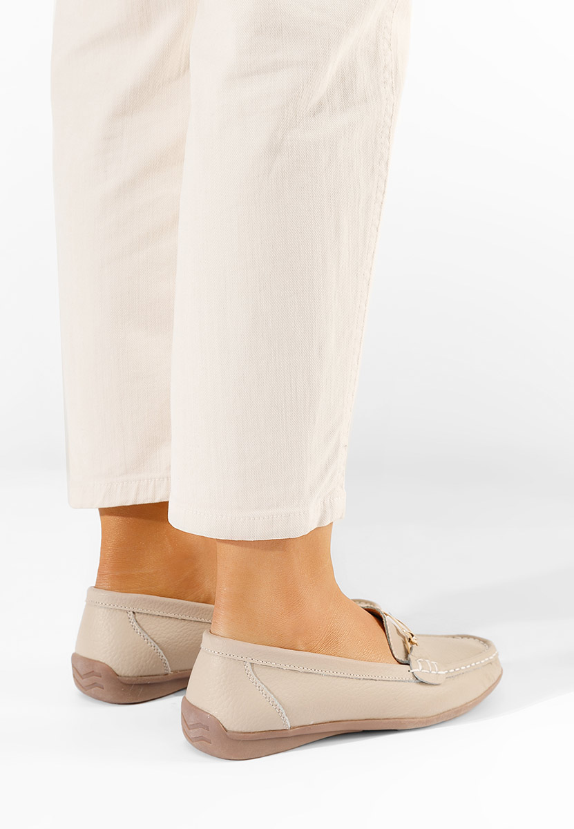 Μοκασίνια γυναικεια δερματινα Celetina μπεζ