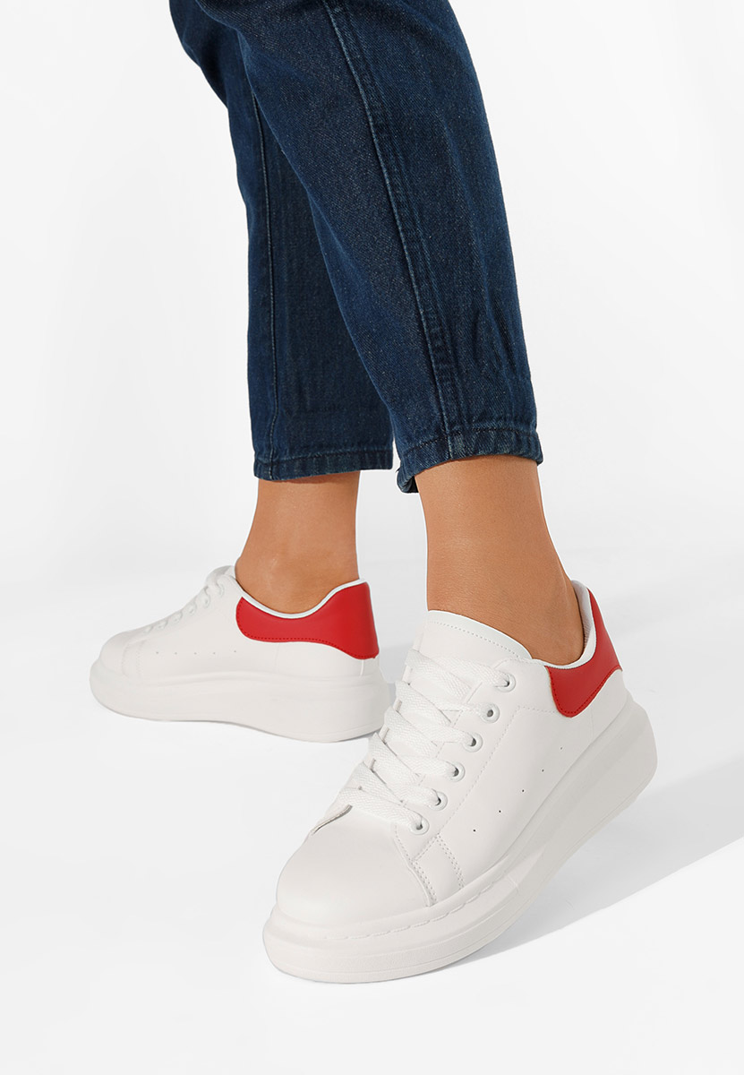 Sneakers με πλατφόρμα Ardeea λευκά V4