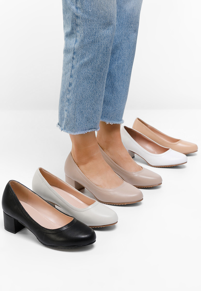 Γόβες χαμηλέσ Zinia λευκά