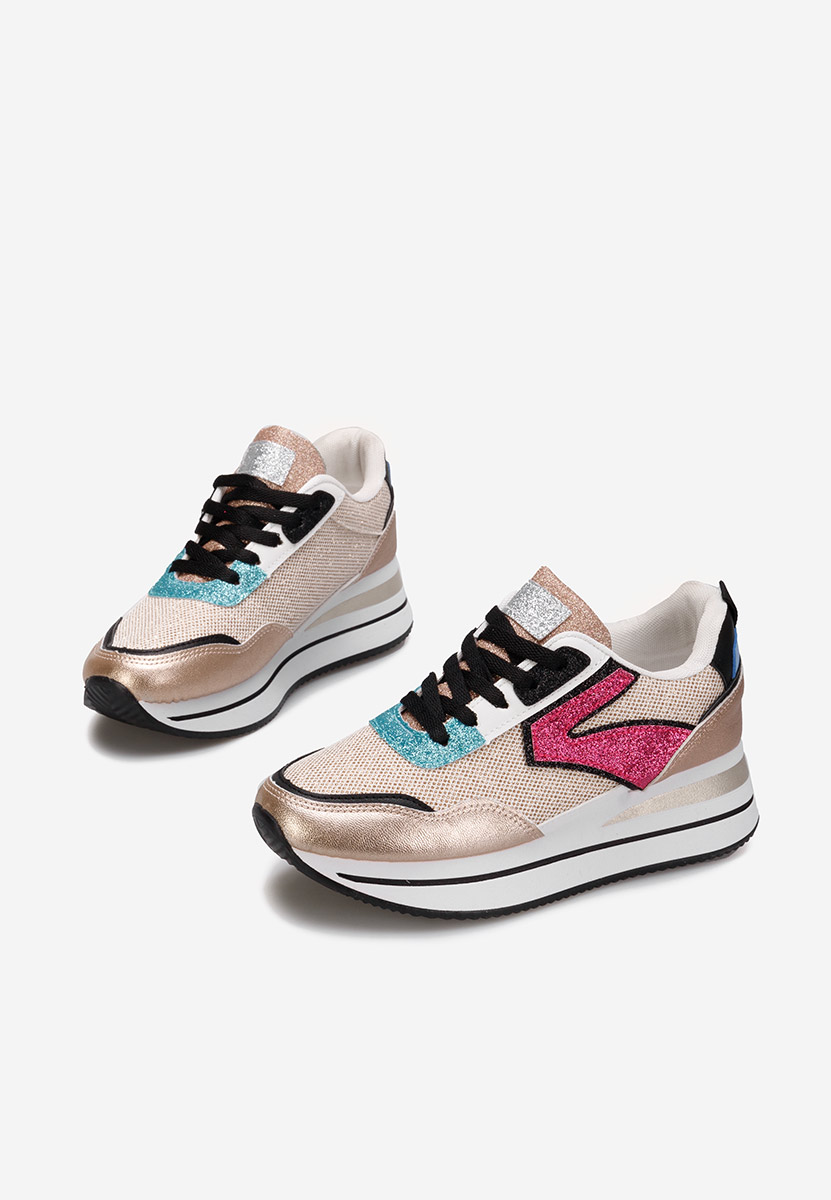 Sneakers με πλατφόρμα Tarika champagne