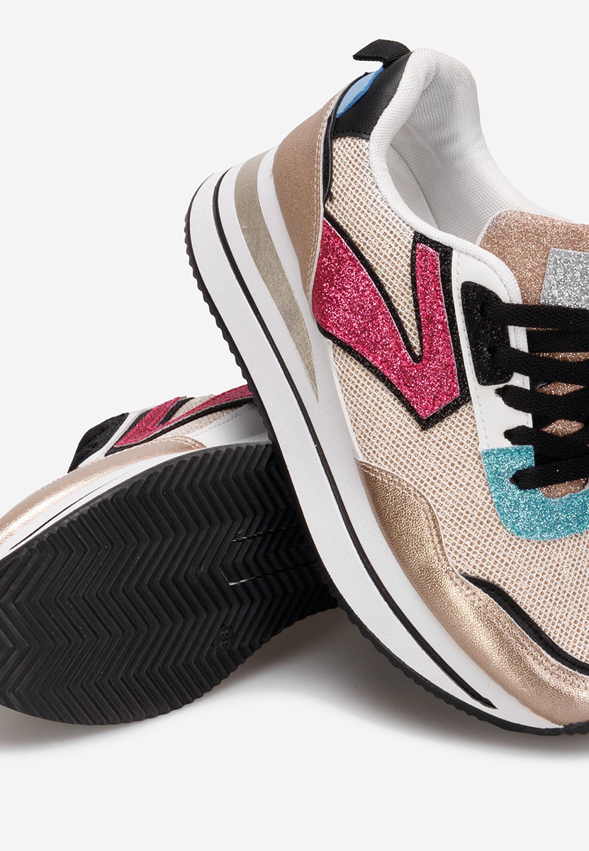 Sneakers με πλατφόρμα Tarika champagne