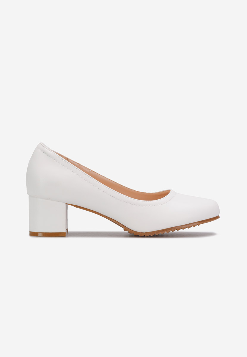 Γόβες χαμηλέσ Zinia λευκά