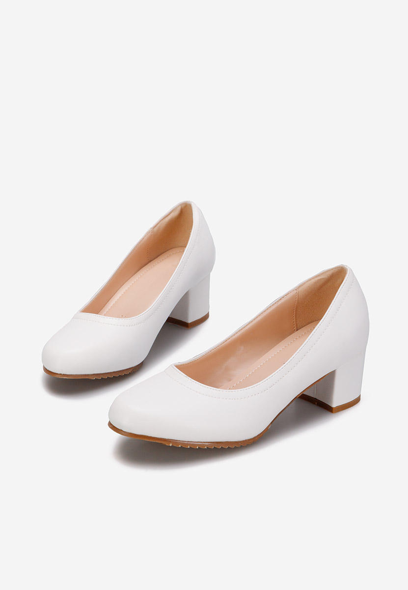 Γόβες χαμηλέσ Zinia λευκά