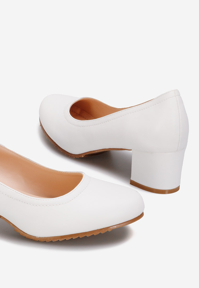 Γόβες χαμηλέσ Zinia λευκά