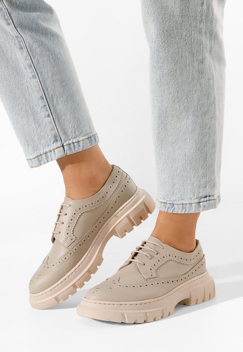 Brogue γυναικεια Henise V3 μπεζ