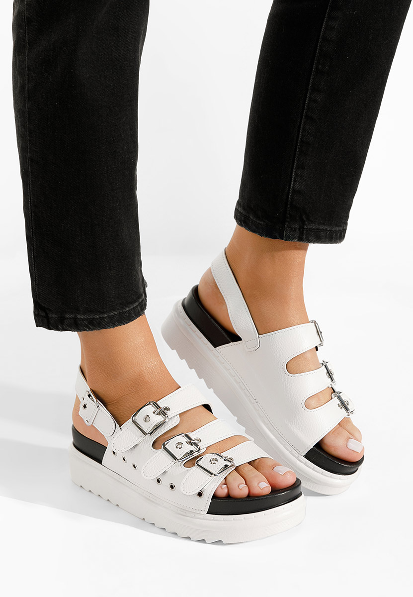Πέδιλα πλατφορμεσ Edena λευκά