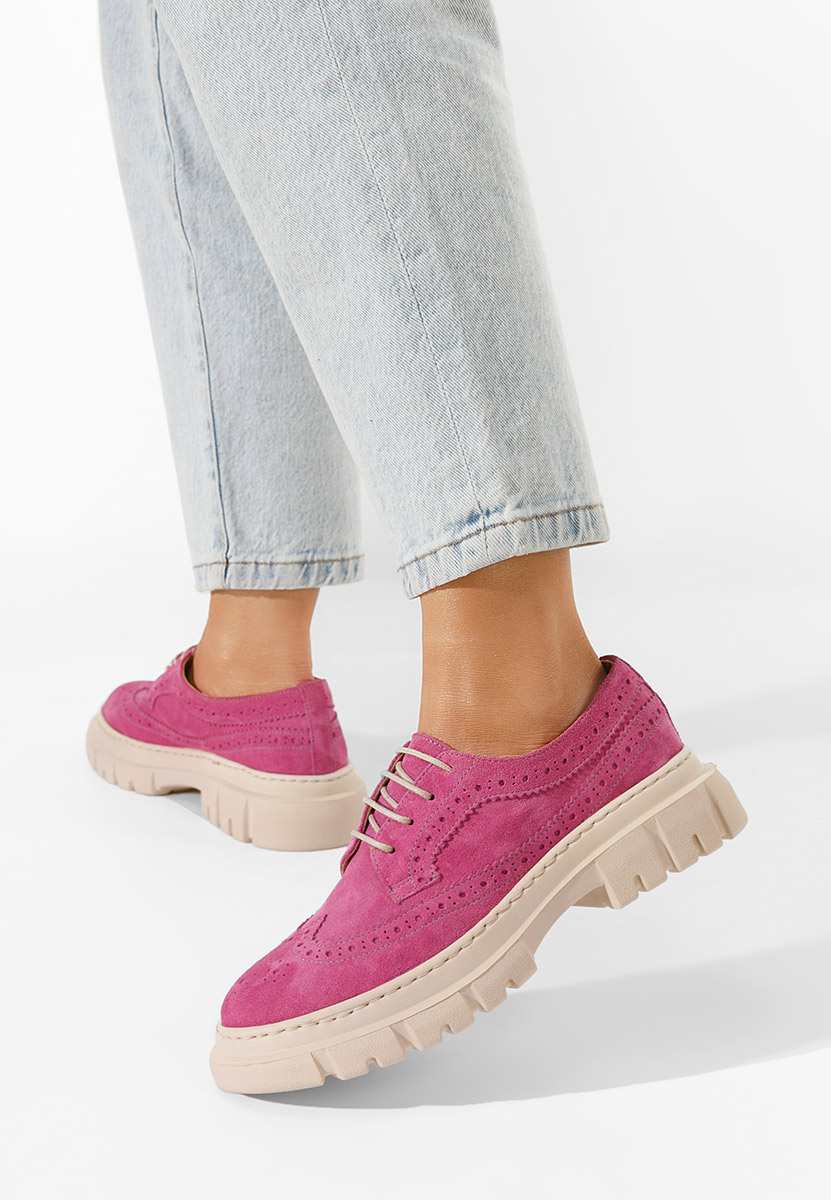 Δερμάτινα παπούτσια Henise φούξια