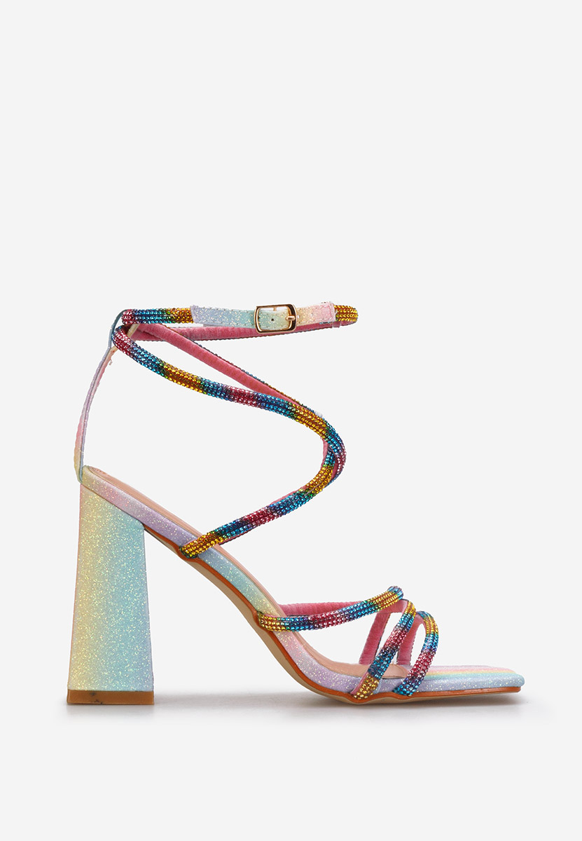 Κομψά σανδάλια Karine Πολυχρωμα