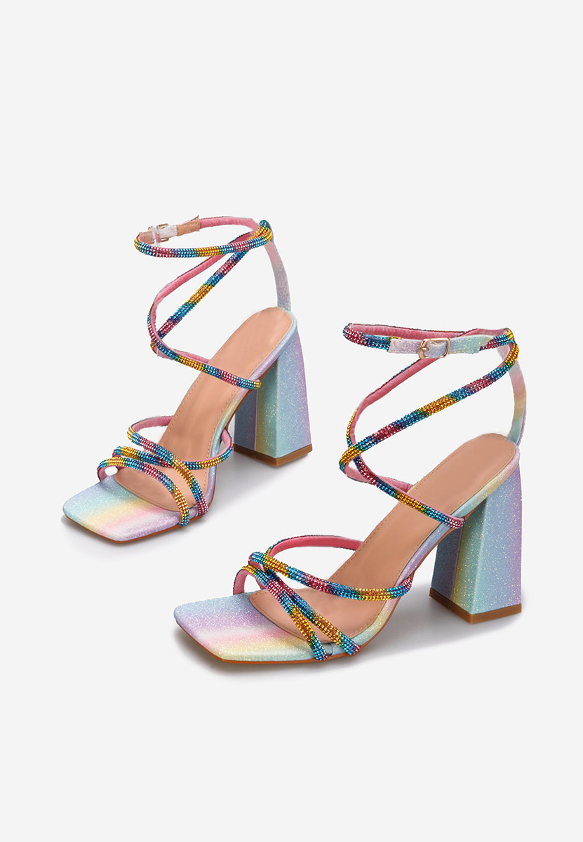 Κομψά σανδάλια Karine Πολυχρωμα