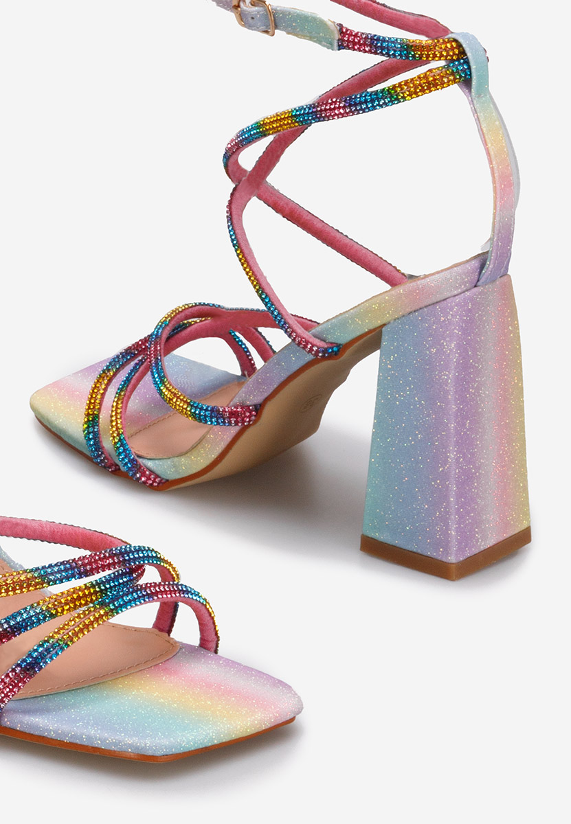 Κομψά σανδάλια Karine Πολυχρωμα