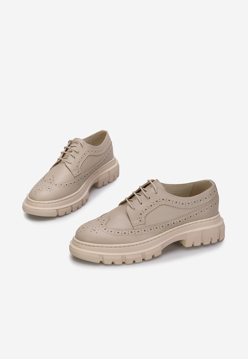 Brogue γυναικεια Henise V3 μπεζ