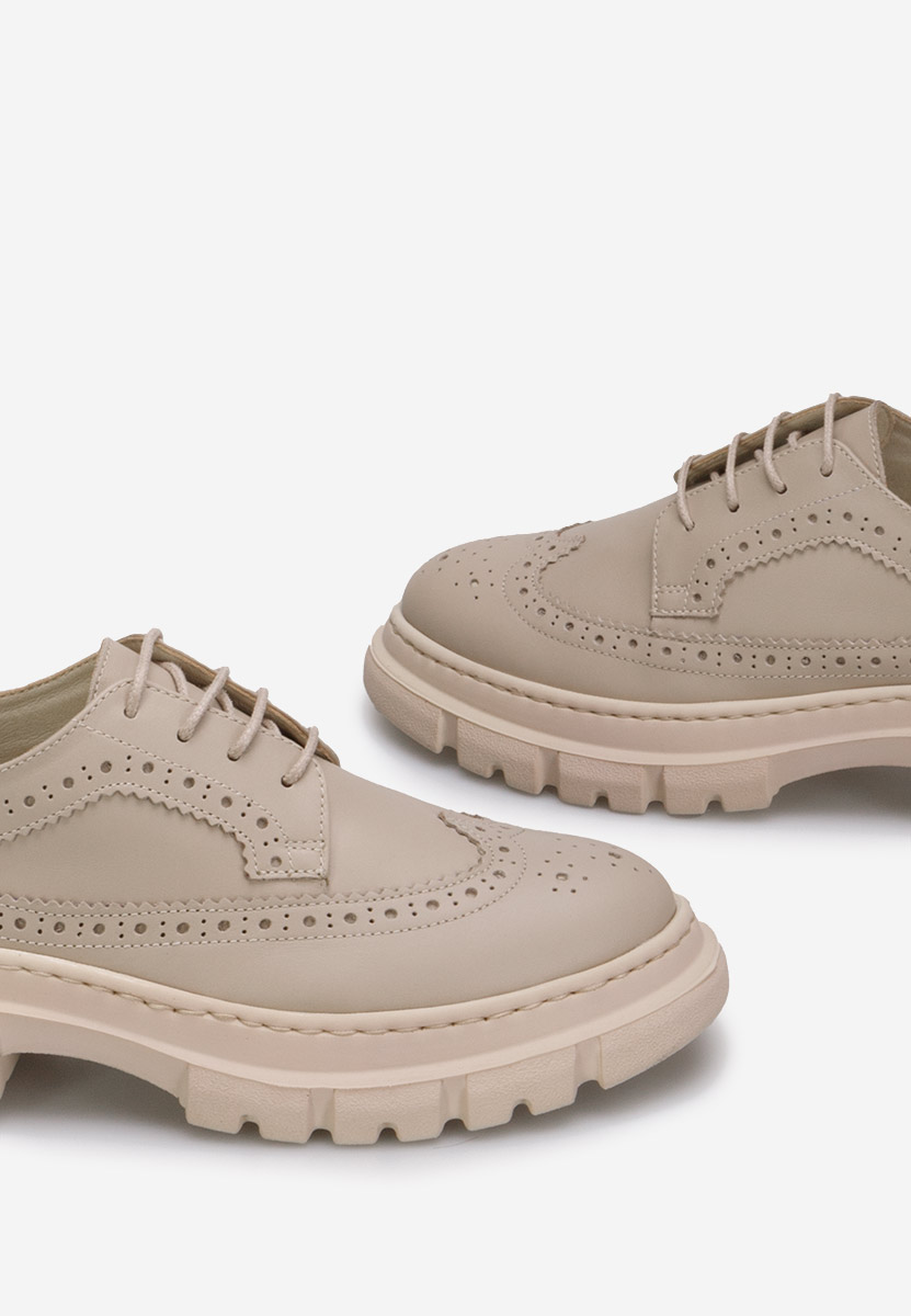 Brogue γυναικεια Henise V3 μπεζ