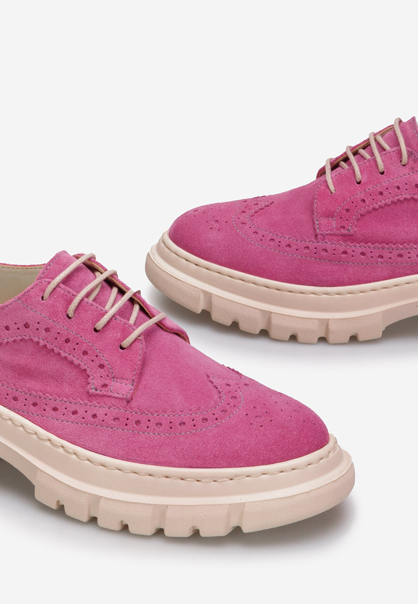 Δερμάτινα παπούτσια Henise φούξια