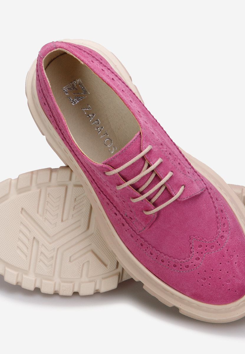 Δερμάτινα παπούτσια Henise φούξια