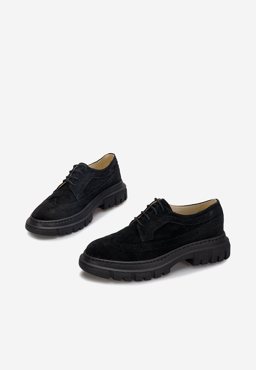 Oxford δερμάτινα γυναικεια Henise μαύρα