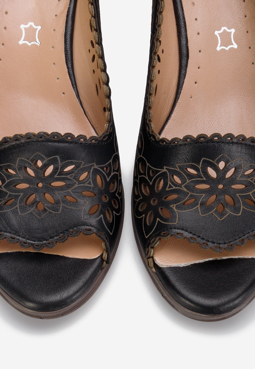 Δερμάτινα παπούτσια Amabella μαύρα