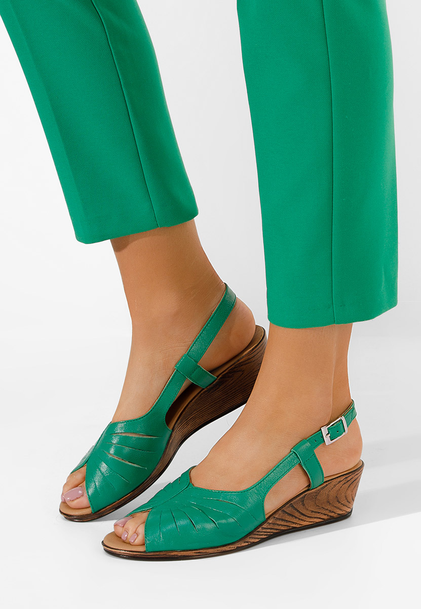 Σανδάλια δερματινα Lovara πρασινο