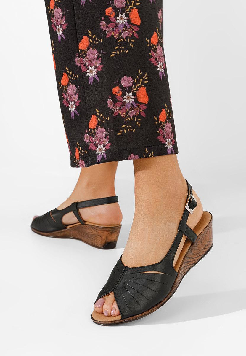 Σανδάλια δερματινα Lovara Μαύρα