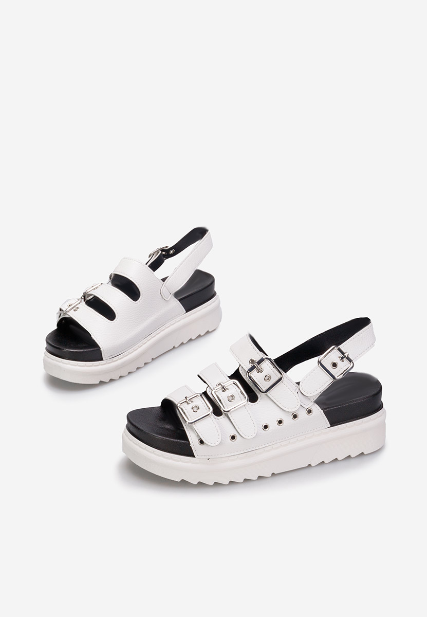 Πέδιλα πλατφορμεσ Edena λευκά
