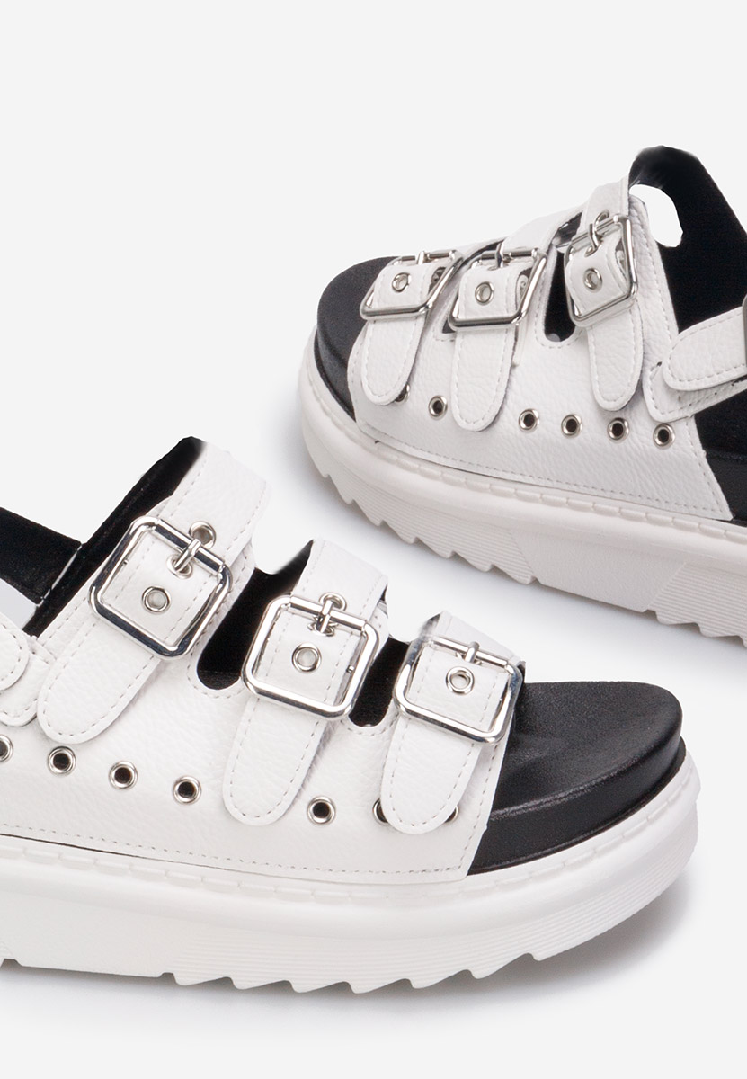 Πέδιλα πλατφορμεσ Edena λευκά