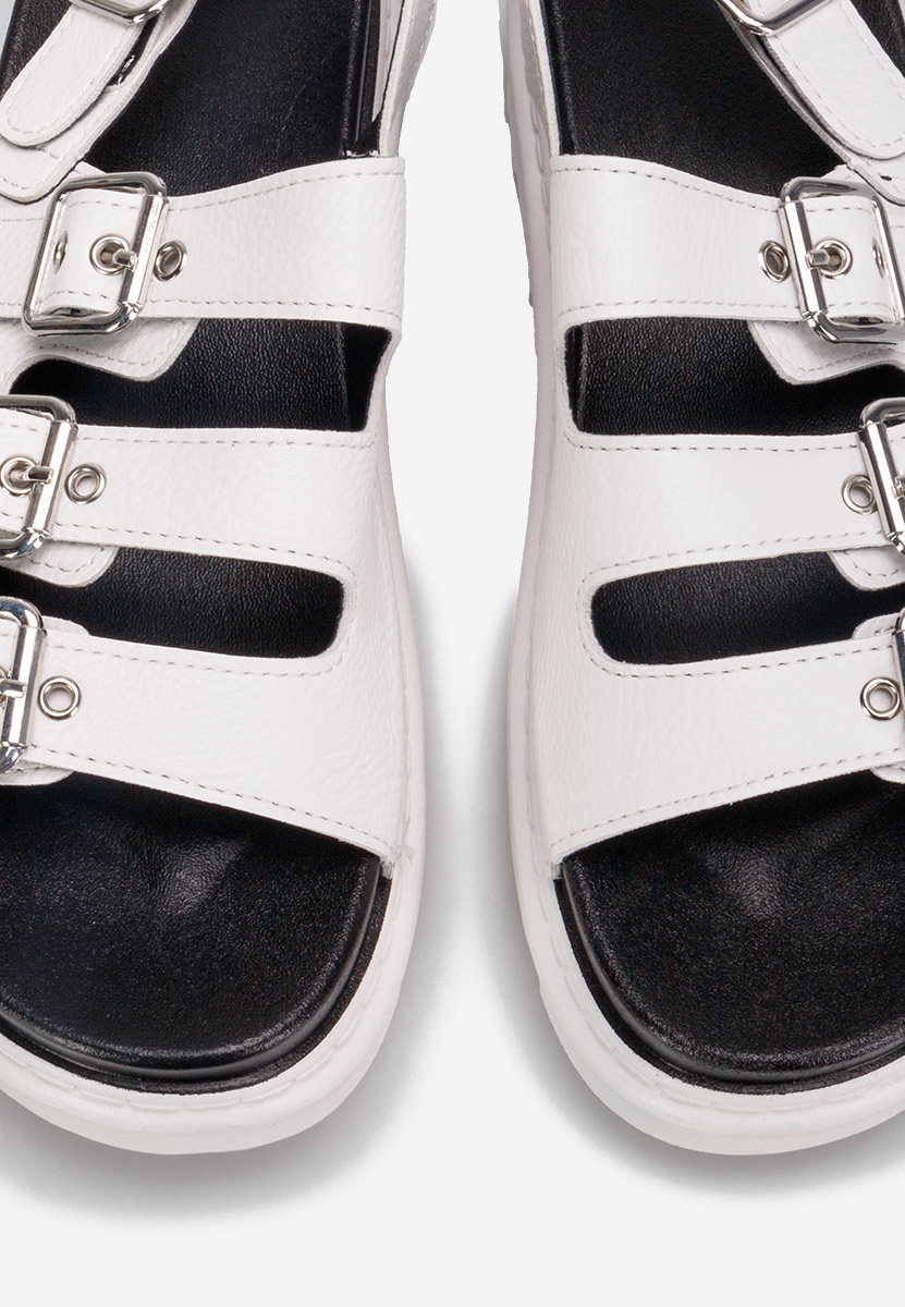 Πέδιλα πλατφορμεσ Edena λευκά