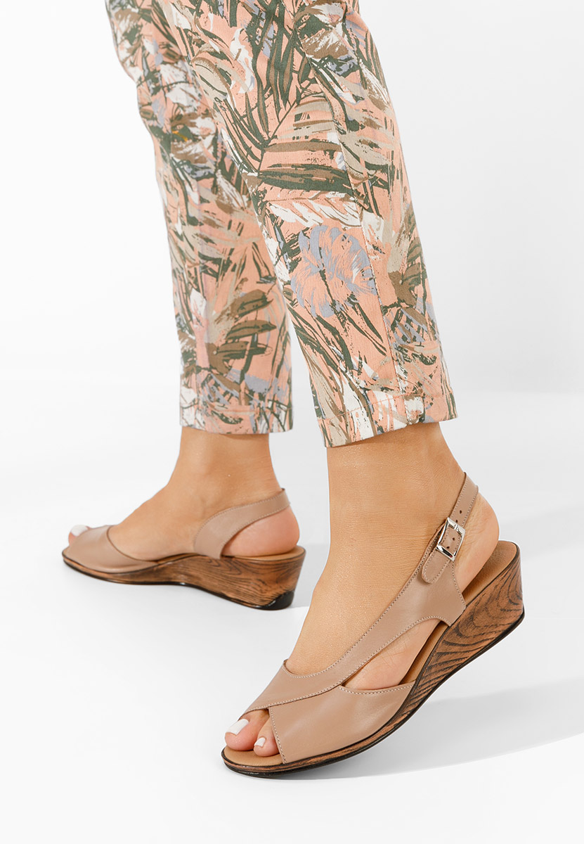 Σανδάλια δερματινα Rhonia V2 μπεζ