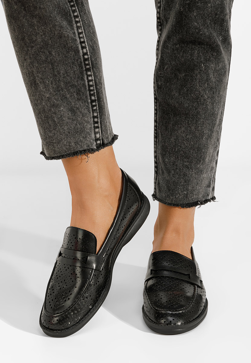 Μοκασίνια  γυναικεια Valtera μαύρα