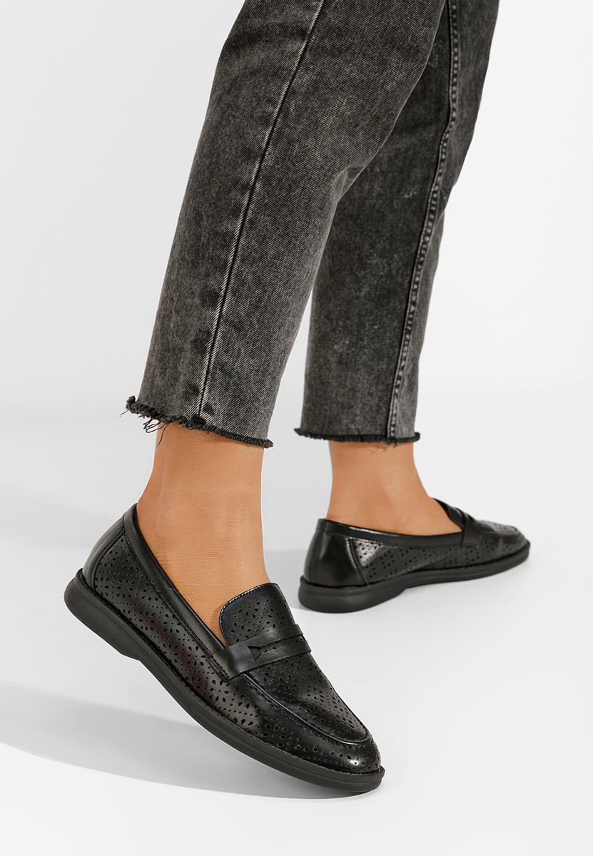 Μοκασίνια  γυναικεια Valtera μαύρα