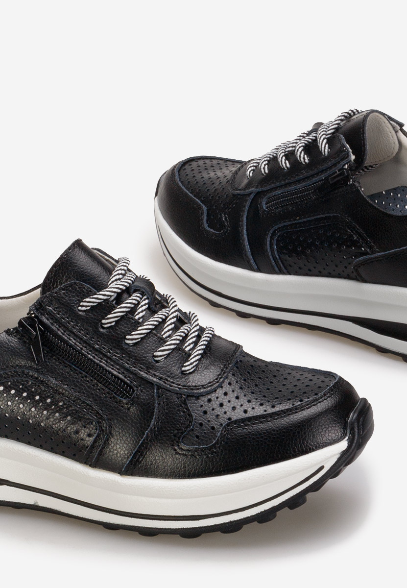 Sneakers γυναικεια δερματινα Cidra μαύρα