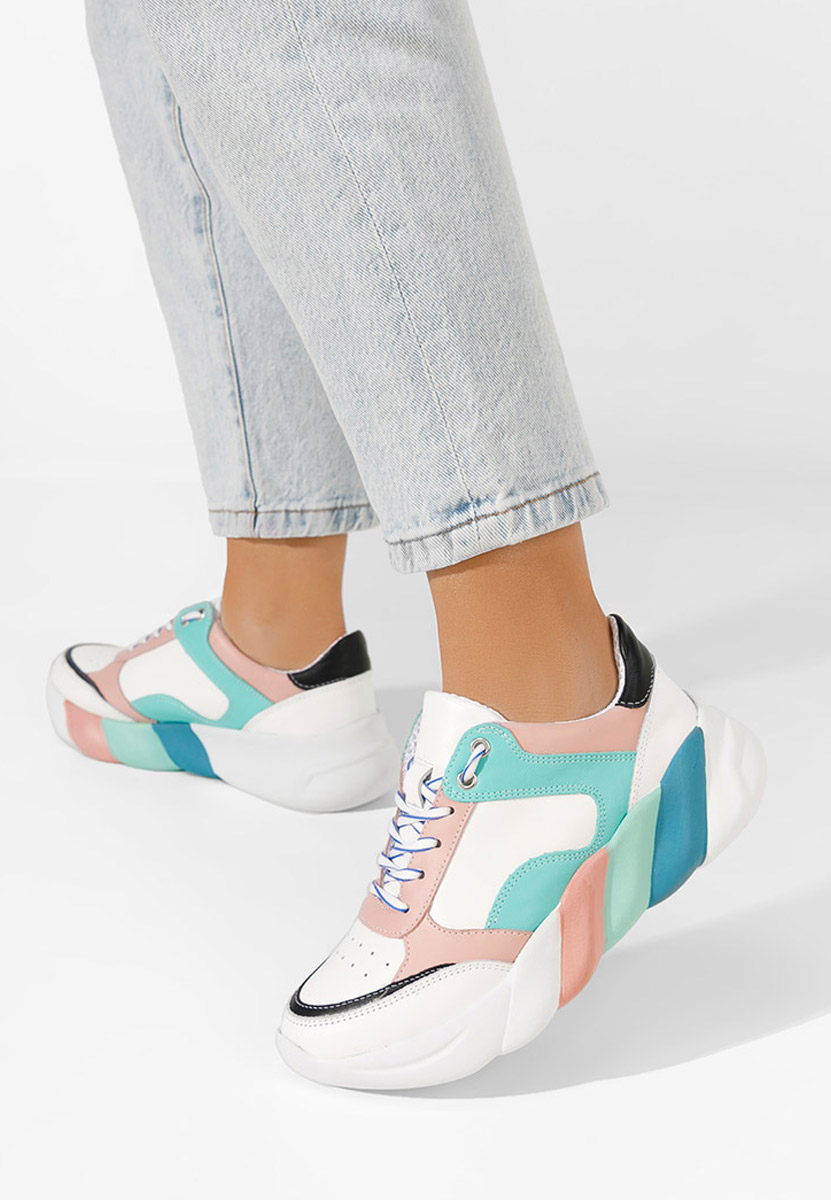 Sneakers γυναικεια δερματινα Searra πολυχρωμο
