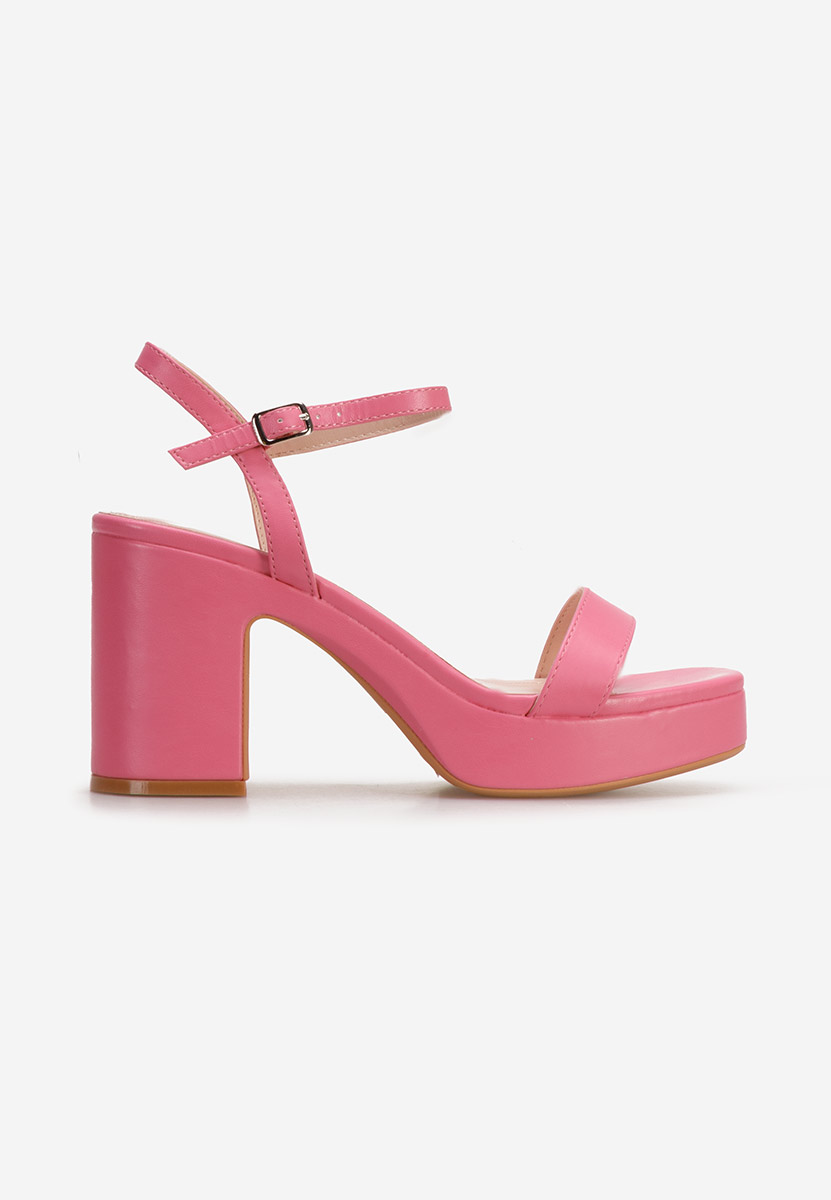 Πέδιλα με χοντρο τακουνι Salsama φούξια