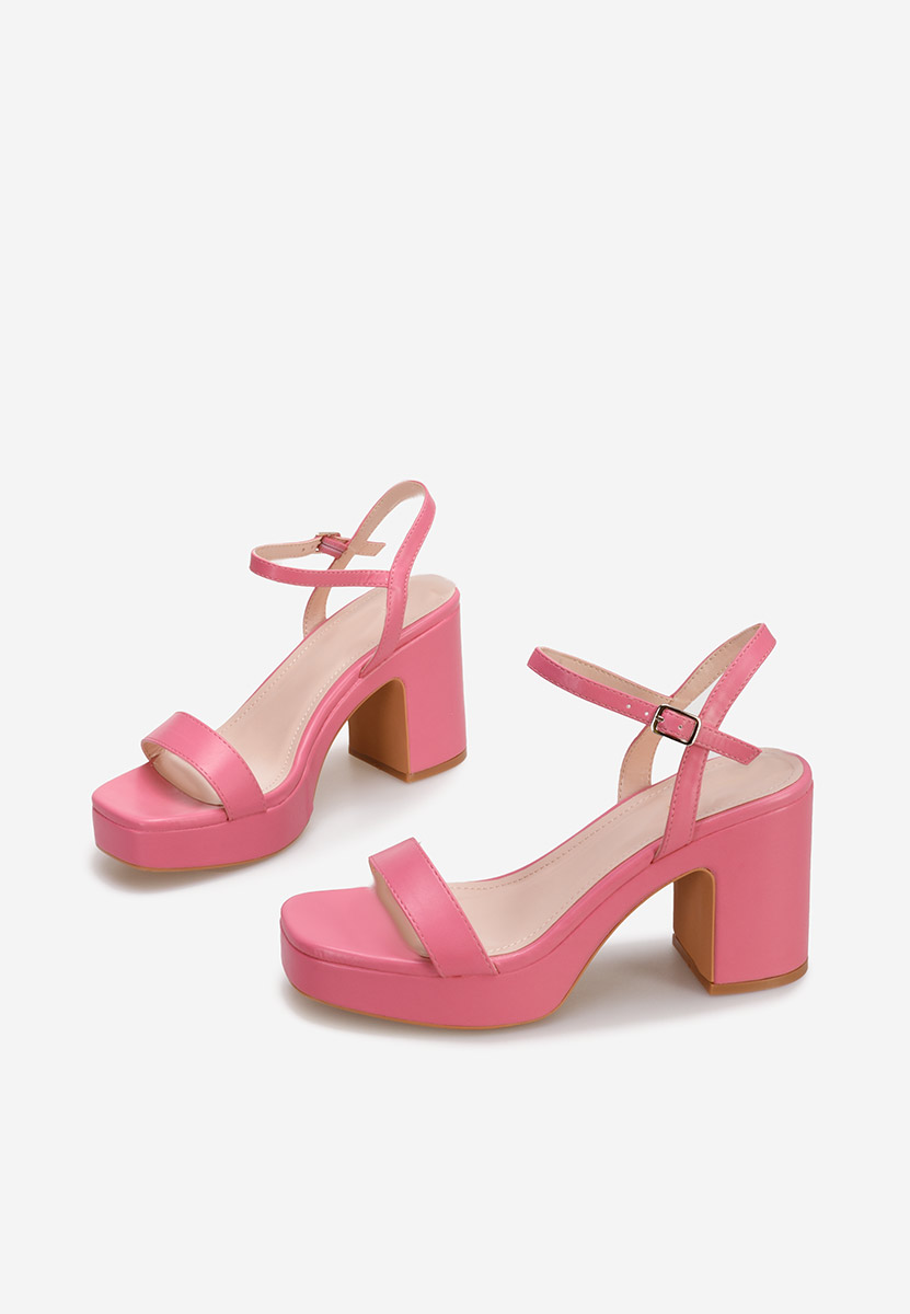 Πέδιλα με χοντρο τακουνι Salsama φούξια