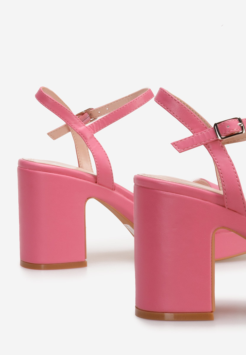 Πέδιλα με χοντρο τακουνι Salsama φούξια