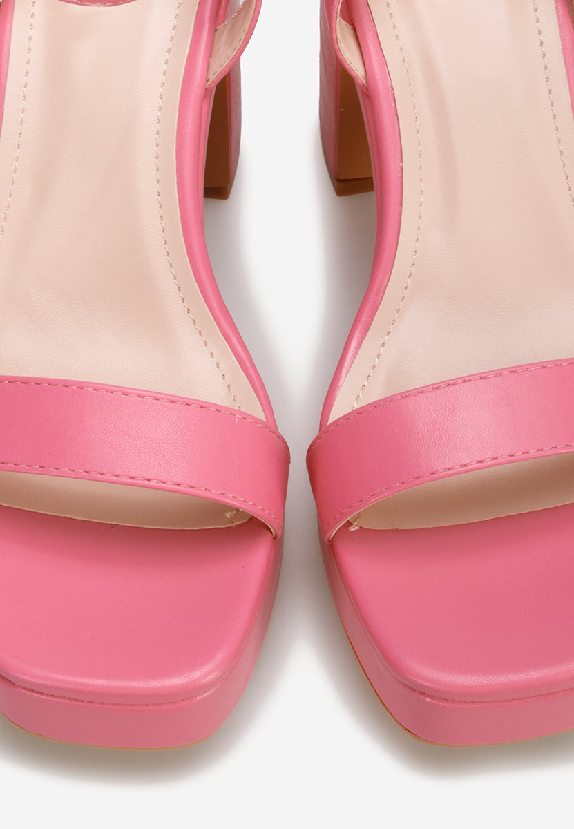 Πέδιλα με χοντρο τακουνι Salsama φούξια