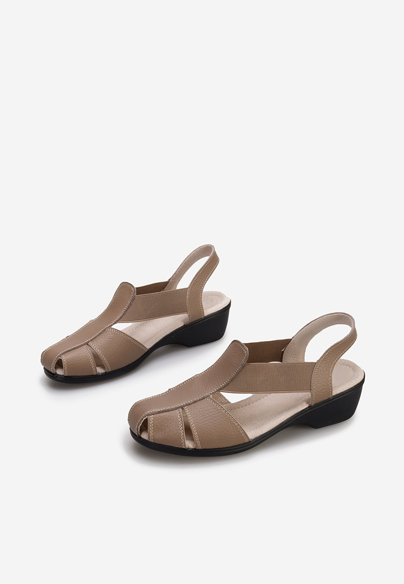 γυναικεια πεδιλα με χαμηλο τακουνι Melona V4 χακι