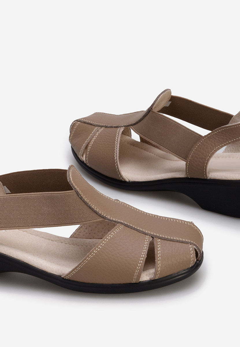 γυναικεια πεδιλα με χαμηλο τακουνι Melona V4 χακι