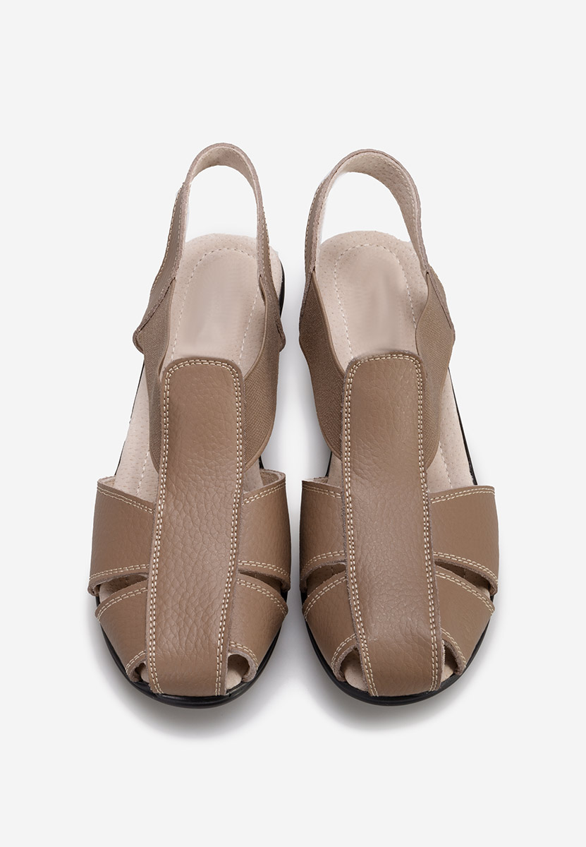 γυναικεια πεδιλα με χαμηλο τακουνι Melona V4 χακι