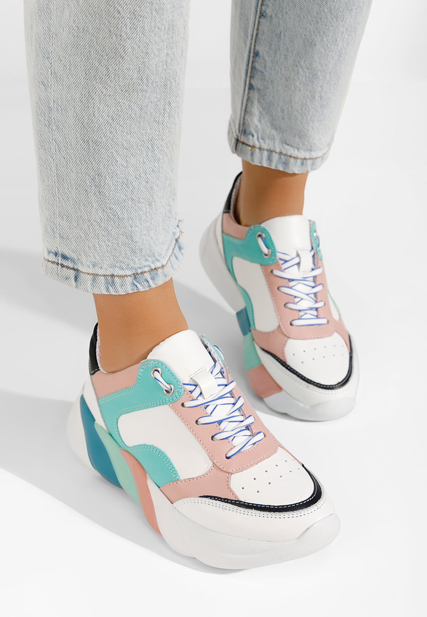 Sneakers γυναικεια δερματινα Searra πολυχρωμο